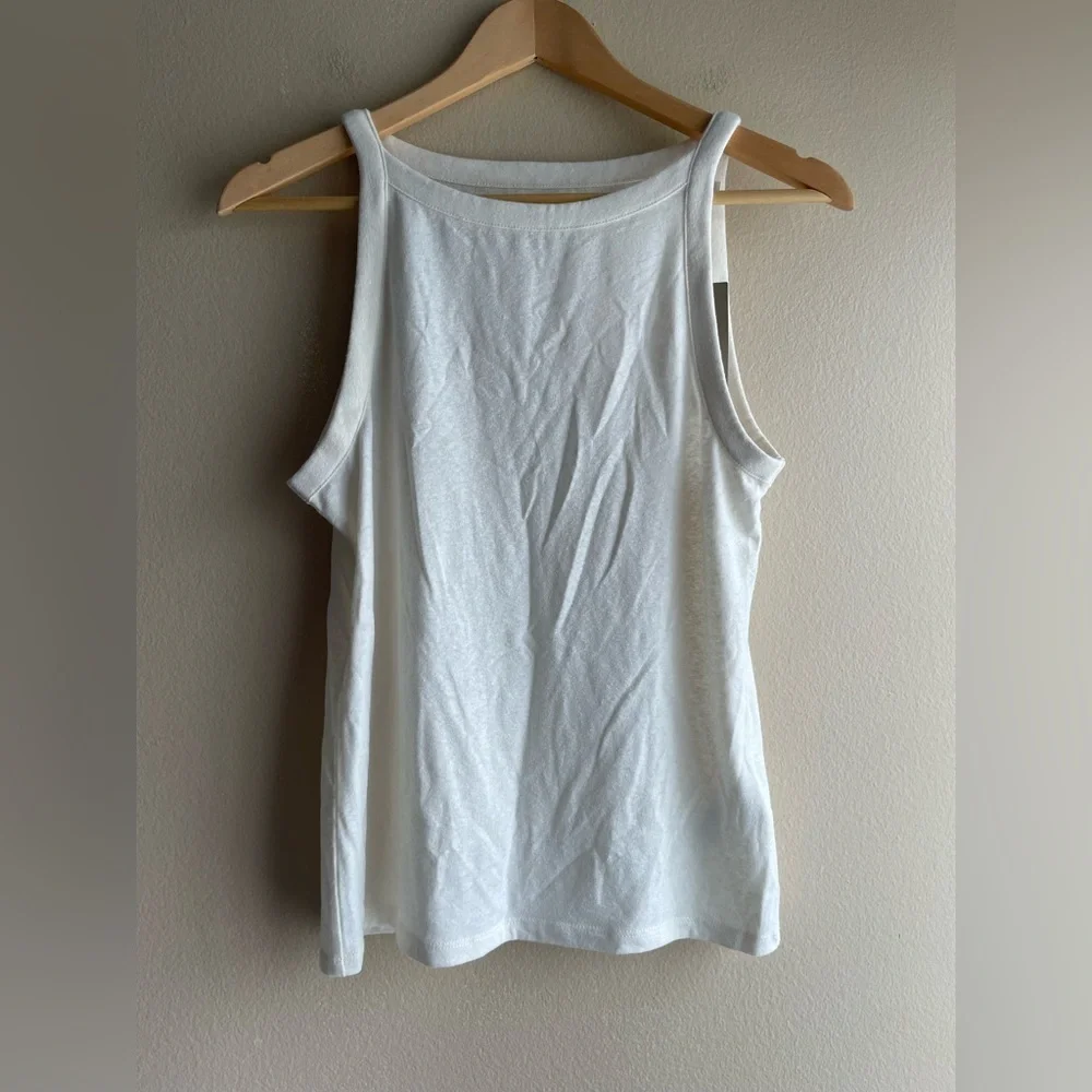 New J.Crew Stretch Linen Women Tank Top Size Large